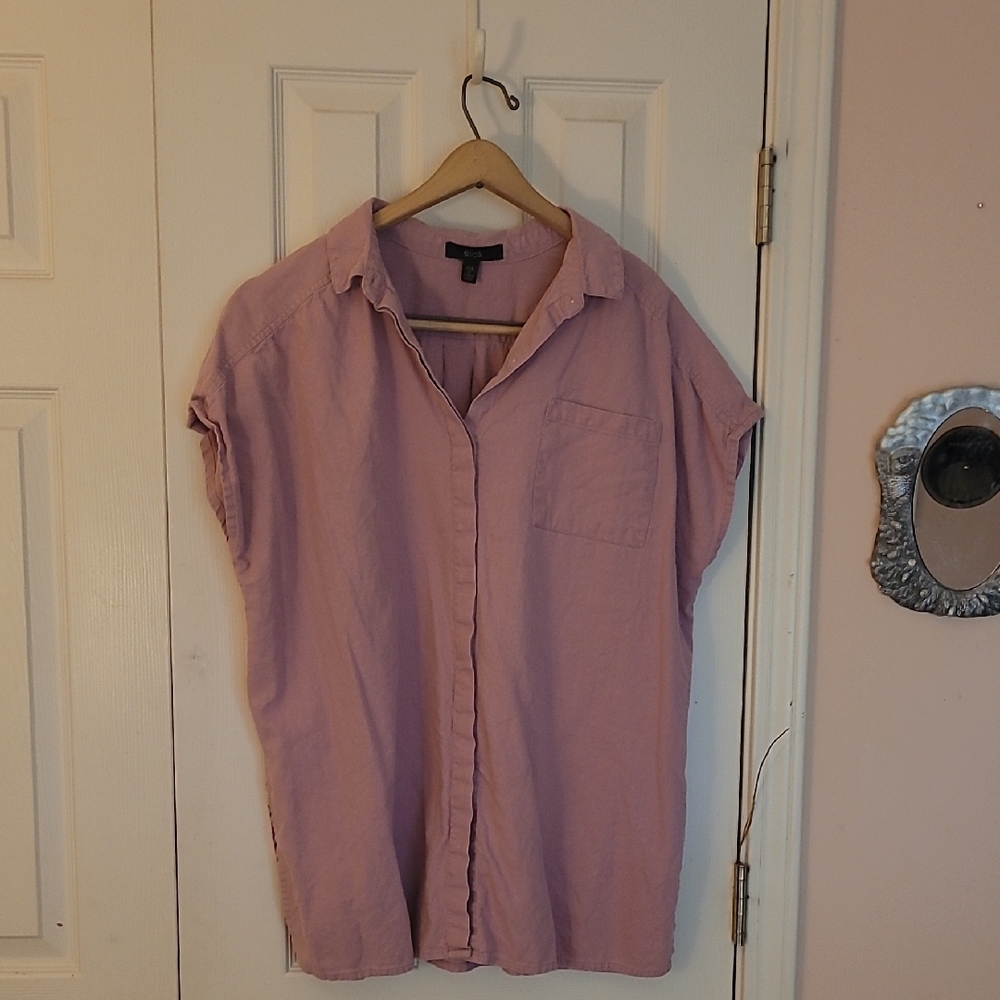 Ellos Women's Mauve Button-Up Tunic
